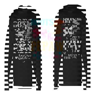 Boots Or Bows Pepaw Loves You Gender Reveal Family Long Sleeve T-Shirt | Mazezy