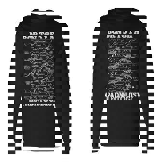 Born To Be A Paleontologist Dinosaur Chart Science Long Sleeve T-Shirt | Mazezy