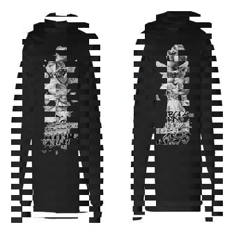 Born To Hustle タトゥーアート チカーノ・ギャングスター・エンジェル・パヤソ 長袖Tシャツ - Kawaiitshirt