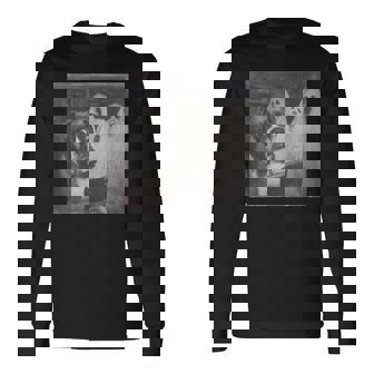 Boxer Ghost Halloween Scary Dog Spooky Season Long Sleeve T-Shirt | Mazezy