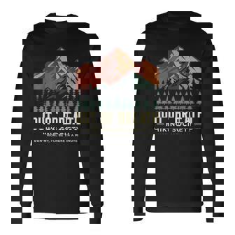 Out Of Breath Hiking Society Camping Hiking Long Sleeve T-Shirt - Monsterry