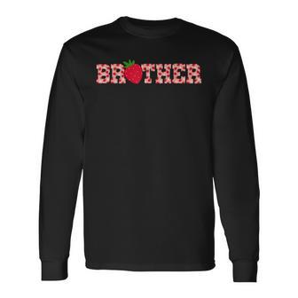 Brother Berry Sweet Cute Strawberry Birthday Matching Family Long Sleeve T-Shirt - Thegiftio UK