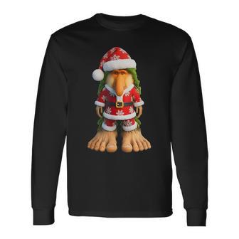 Brr Brr Patapim Italian Brainrot Xmas Santa Christmas Long Sleeve T-Shirt - Thegiftio UK