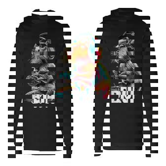 Bruh Capybaras Video Games Capybara Long Sleeve T-Shirt | Mazezy