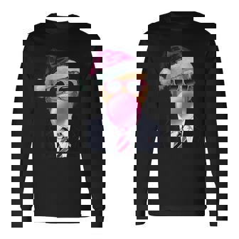 Bubblegum Trump Blowing Bubble Gum Christmas Pink Trump Long Sleeve T-Shirt | Seseable FR