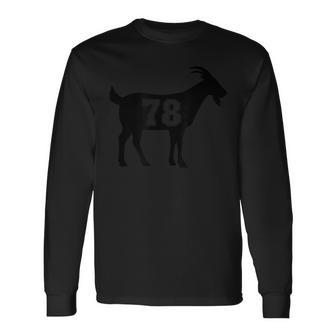 Cabra 78 GOAT Númeroetenta Y Ocho Cabra Camiseta de manga larga - Regaloses