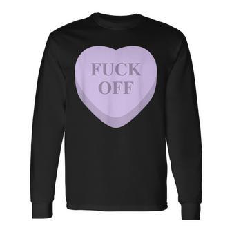 Cadeau Amusant Pour Laaint-ValentinLa Journée Galentine En Forme De Cœur Fuck Off T-shirt à manches longues - Cadeauxyz