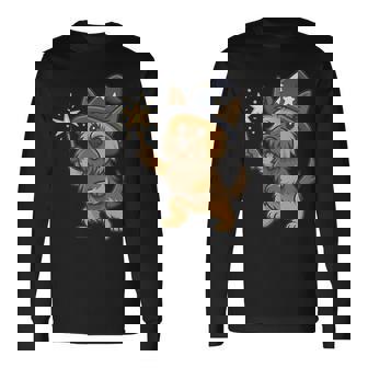 Cain Terrier Magician Wizard Magic Dog Mom Dad Long Sleeve T-Shirt | Mazezy