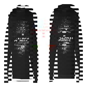 Calabresi Italian Family Name Italian Roots Long Sleeve T-Shirt | Mazezy