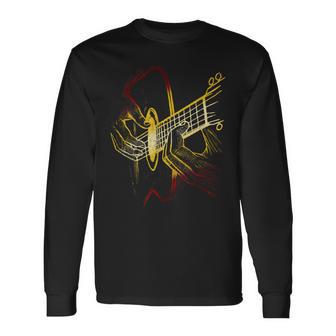 Camisa De Guitarra Guitarra Acústica Guitarraintage Camiseta de manga larga - Regaloses