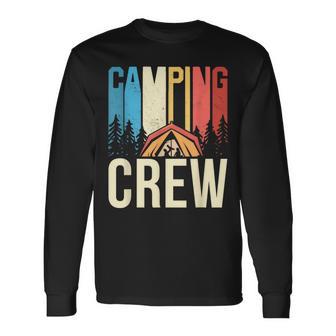 Camping Crew Campingplatz Camper Lagerfeuer Camp Langarmshirts - Seseable