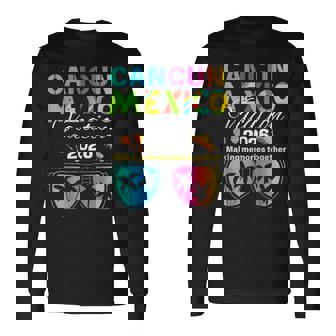 Cancun Mexico Vacation Beach 2026 Trip Group Squad Colorful Long Sleeve T-Shirt | Mazezy