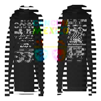 Cancun Mexico Vacation Beach 2026 Trip Group Squad Colorful Long Sleeve T-Shirt | Seseable FR