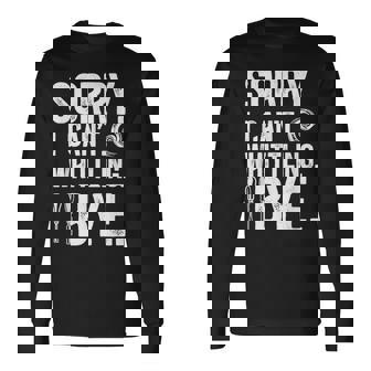 I Can't Whittling Wood Carving Wood Carver Woodcarving Long Sleeve T-Shirt | Mazezy