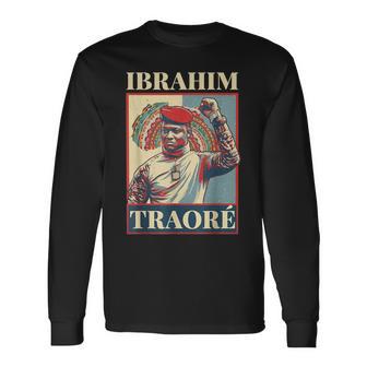 Captain Africa Ibrahim Traoré Long Sleeve T-Shirt - Seseable