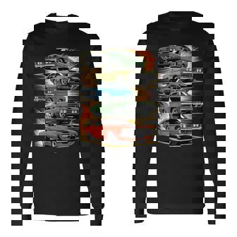 Car Madness Muscle Cars Hotrods And Classic Cars Vintage Long Sleeve T-Shirt | Mazezy