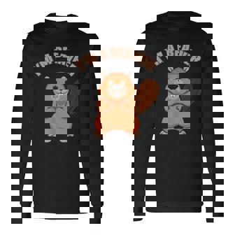 Castor Amante Regalo Divertido Animal De Dibujos Animados Castor Roedor Camiseta de manga larga - Regaloses