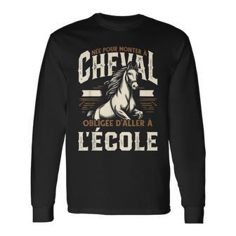 Cavalier Cheval L'équitation Cavalière T-shirt à manches longues - Cadeauxyz