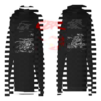 Cbr、オートバイ、オートバイ、ロードレース、バイカー、スポーツバイク、Cbr。 長袖Tシャツ - Kawaiitshirt