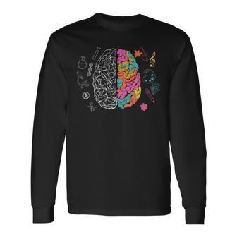 Cerebro Estudiante Estudiante Cerebro Científico Pensando Aprender Camiseta de manga larga - Regaloses