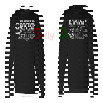 Certified Jolly-Ish Fun Christmas Spirit Long Sleeve T-Shirt - Monsterry