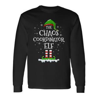 Chaos Coordinator Elf Squad Family Matching Christmas Elf Long Sleeve T-Shirt - Thegiftio UK