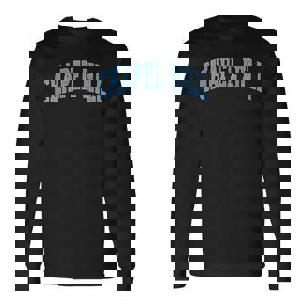 Chapel Hill North Carolina Vintage Athletic Sports 80s Style Long Sleeve T-Shirt | Mazezy