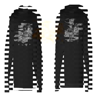 Chauvetのライオンの先史時代の石器時代の洞窟壁画 長袖Tシャツ - Kawaiitshirt