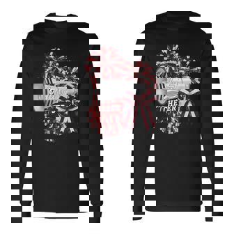 Cheer Aunt Auntie Bow Sport Cheerleader Cheerleading Maroon Long Sleeve T-Shirt | Mazezy