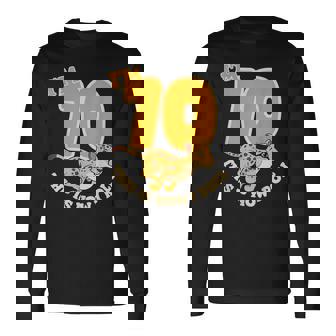 Cheetah 70th Birthday Party Jungle Safari Wild Cat Wildlife Long Sleeve T-Shirt | Mazezy