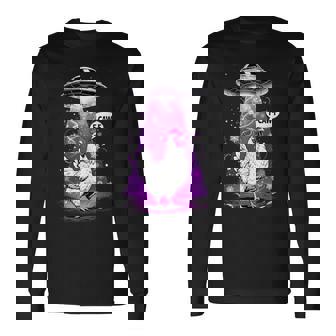 Chicken Rooster F-Caw-F Chicken With UFOs Weird Aliens Tank Top Long Sleeve T-Shirt | Mazezy