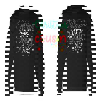 Christmas 2025 Cousin Crew Xmas Lights Matching Family Group Long Sleeve T-Shirt - Thegiftio