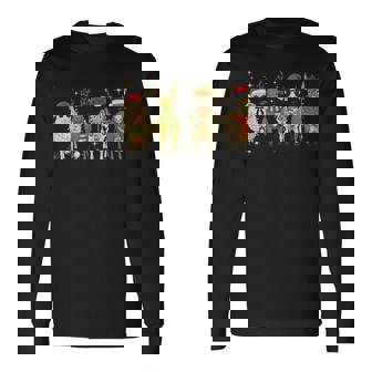 Christmas Animals Reindeer Sheep Cow Donkey Outfit Tee Long Sleeve T-Shirt - Monsterry