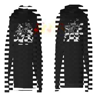 Christmas Capybara Reindeer Santa Capy Xmas Animal Lovers Long Sleeve T-Shirt - Monsterry