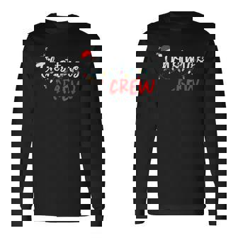 Christmas Crew Xmas Lights Family Matching Pajamas Holiday Long Sleeve T-Shirt - Thegiftio