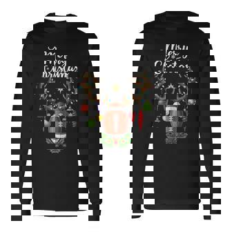 Christmas Football Ball Xmas Lights Boys Sport Long Sleeve T-Shirt - Thegiftio