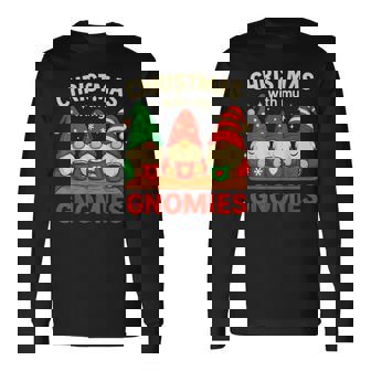 Christmas With My Gnomies Long Sleeve T-Shirt | Mazezy