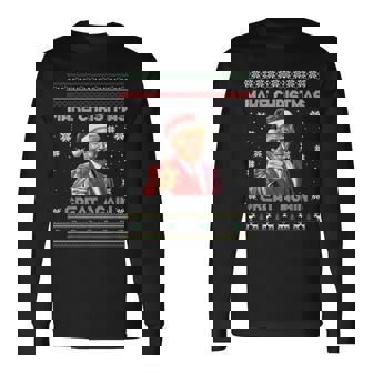 Make Christmas Great Again Santa Trump 2025 Xmas Long Sleeve T-Shirt | Mazezy