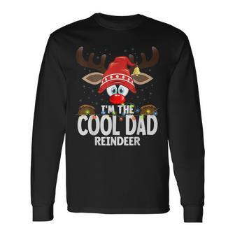 Christmas Matching I'm The Cool Dad Reindeer Long Sleeve T-Shirt - Thegiftio UK