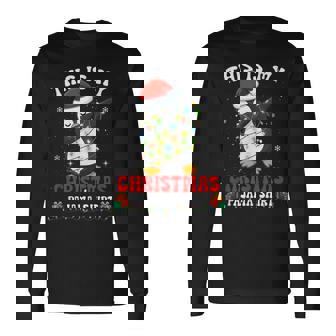 This Is My Christmas Pajama Penguin Dab Xmas Pjs Long Sleeve T-Shirt | Mazezy