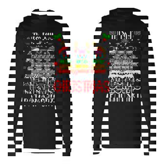 My Christmas Pajama Shirt Three Santa Xylophones Instrument Long Sleeve T-Shirt | Mazezy