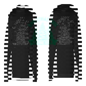 Christmas Tree Cutting Crew Long Sleeve T-Shirt - Thegiftio