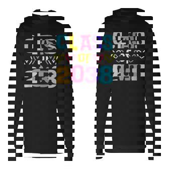 Class Of 2038 Cute Senior School Graduation Grow With Me Long Sleeve T-Shirt - Thegiftio