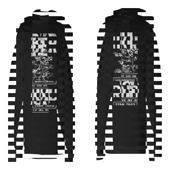 Classic Motorcycle Biker Biker What Happens On The Road Long Sleeve T-Shirt | Mazezy