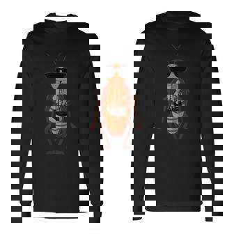 Cockroach Wearing Sunglasses Playing Bagpipes Long Sleeve T-Shirt | Mazezy