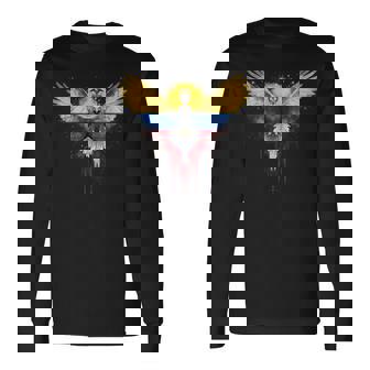 Colombia Flag Colombian Pride Colombian Flag Colombian Roots Long Sleeve T-Shirt | Mazezy