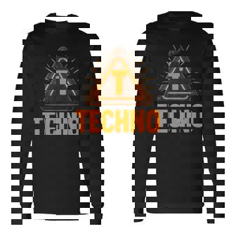 Colorful Industrial Techno For Analog Sound Basslines Long Sleeve T-Shirt | Mazezy