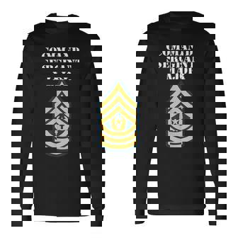 Command Sergeant Major Army Enlisted Rank Insignia Long Sleeve T-Shirt | Mazezy
