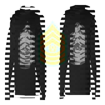 Command Sergeant Major E-9 CSM Rank Military Veterans Day Long Sleeve T-Shirt | Mazezy