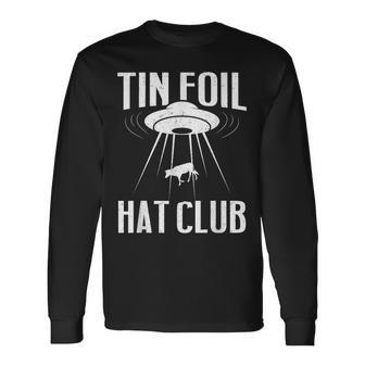 Conspiracy Theory Tin Foil Hat Club Long Sleeve T-Shirt - Thegiftio UK